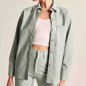 Abercrombie and Fitch Vegan leather shirt